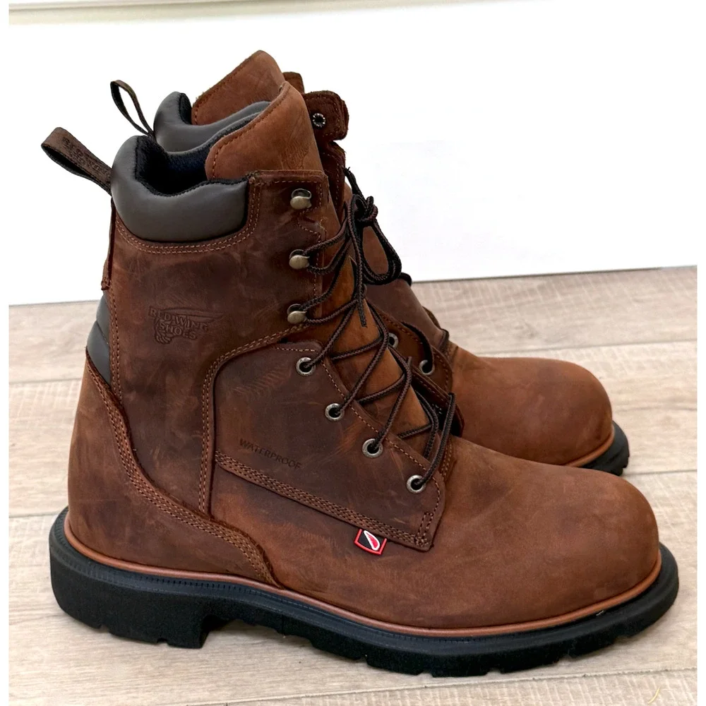 RED WING 4200 DYNAFORCE 8-INCH WATERPROOF SAFETY STEEL TOE WORK BOOTS 13 EE E2
